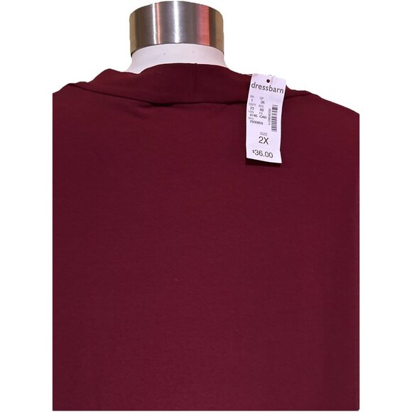 Jones Studio Separates  2X Burgundy  Wine Sleeveless Shirt Travel Layer - NEW - Picture 8 of 9